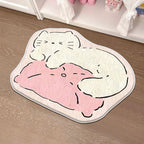 Children's Playful Cat-Shaped Area Mat | Thrascher