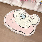 Children's Playful Cat-Shaped Area Mat | Thrascher
