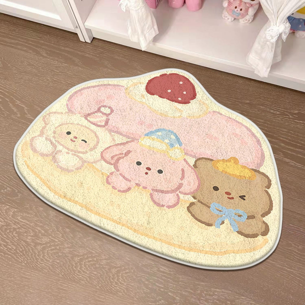 Children's Playful Cat-Shaped Area Mat | Thrascher