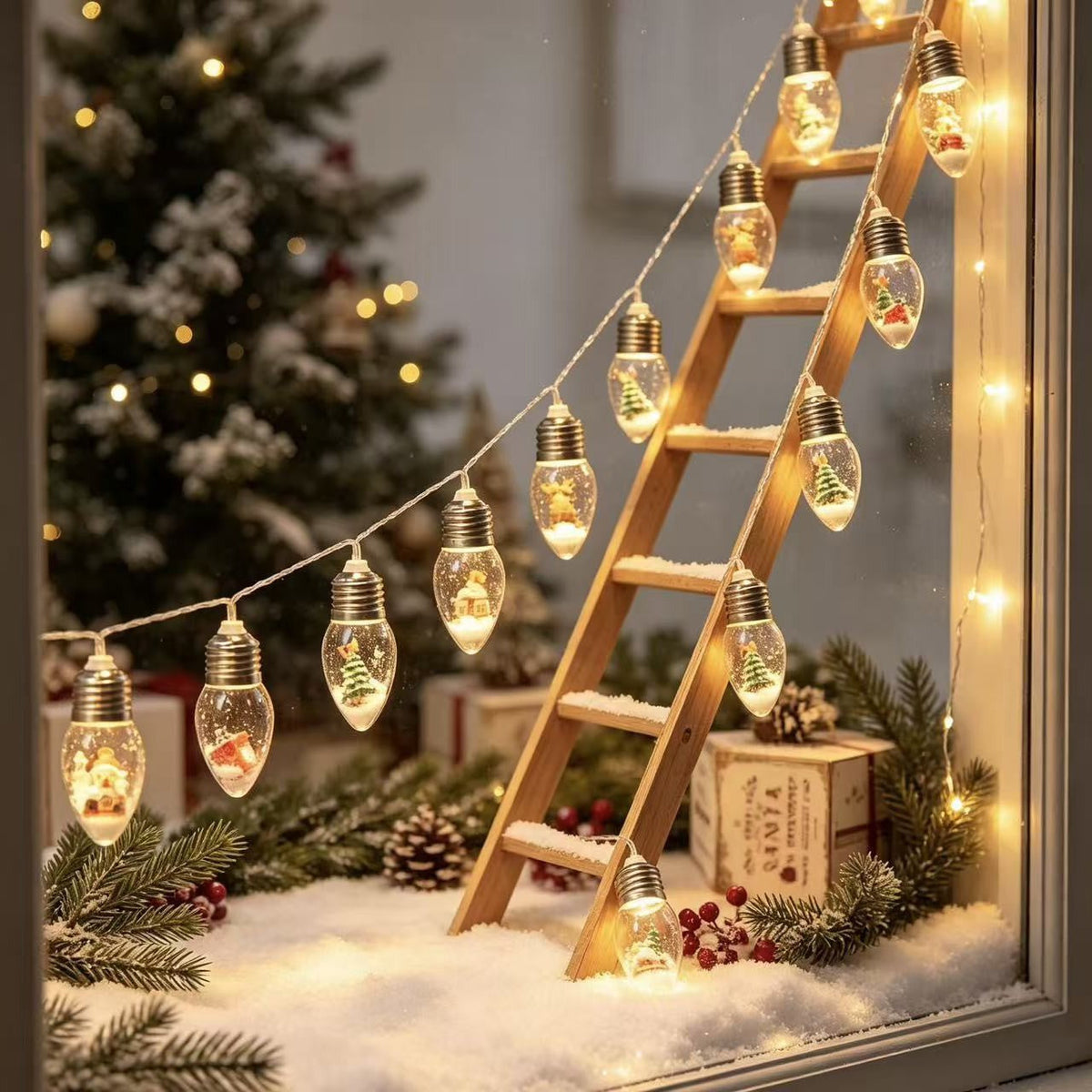 Christmas Snow Globe LED Lamp String Lights | Thrascher