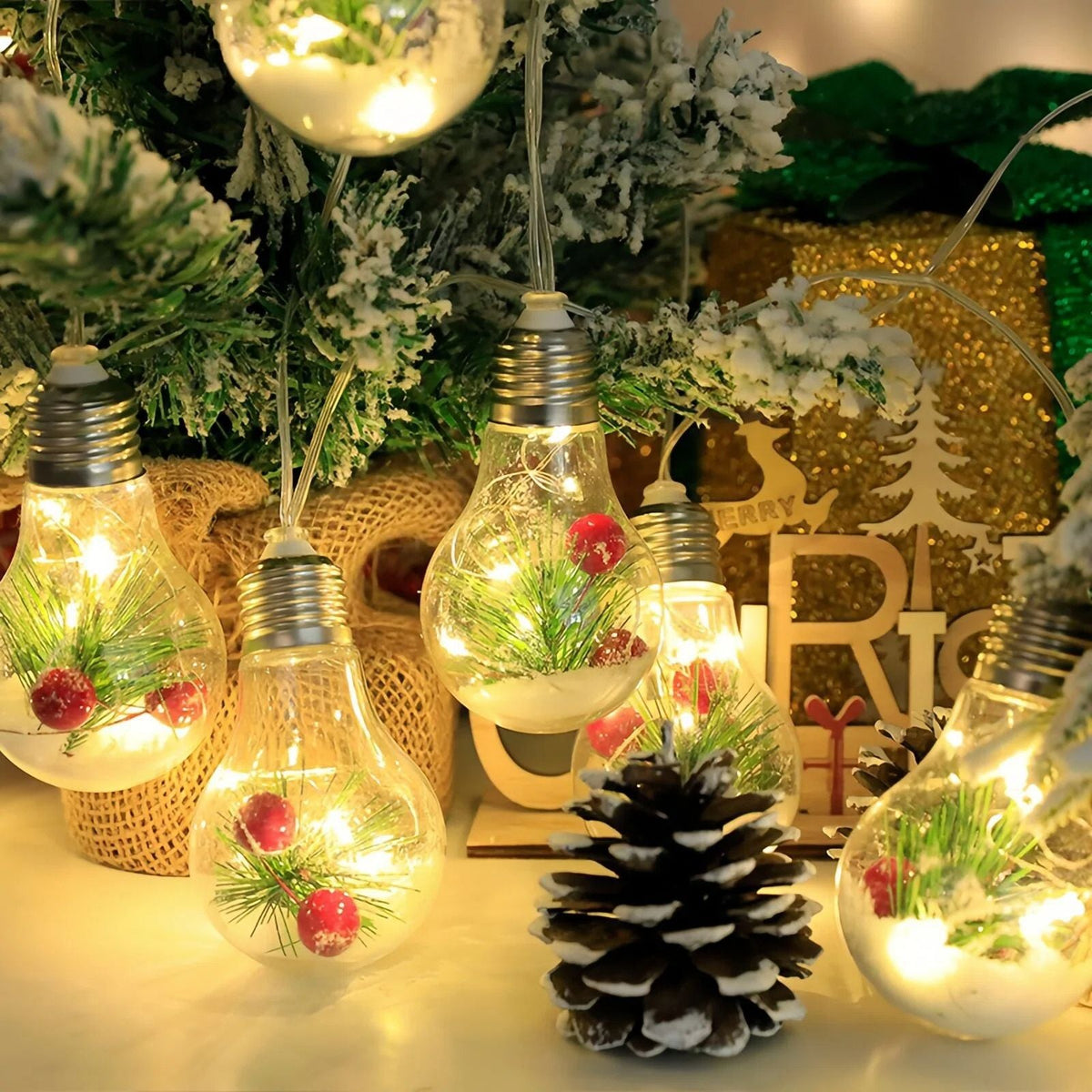 Christmas Snow Globe LED Lamp String Lights | Thrascher