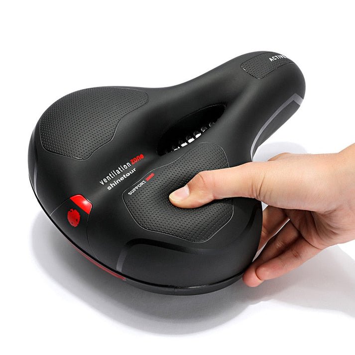 Ergonomic Gel Bike Saddle with Rear Reflector, 27 × 22 cm