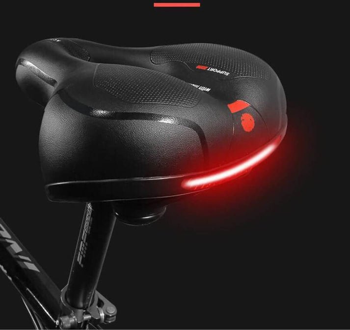 Ergonomic Gel Bike Saddle with Rear Reflector, 27 × 22 cm