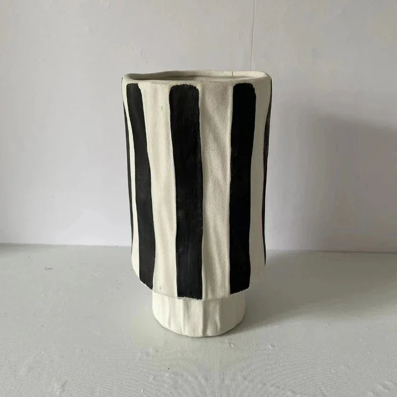 Clymunda Striped Ceramic Vase