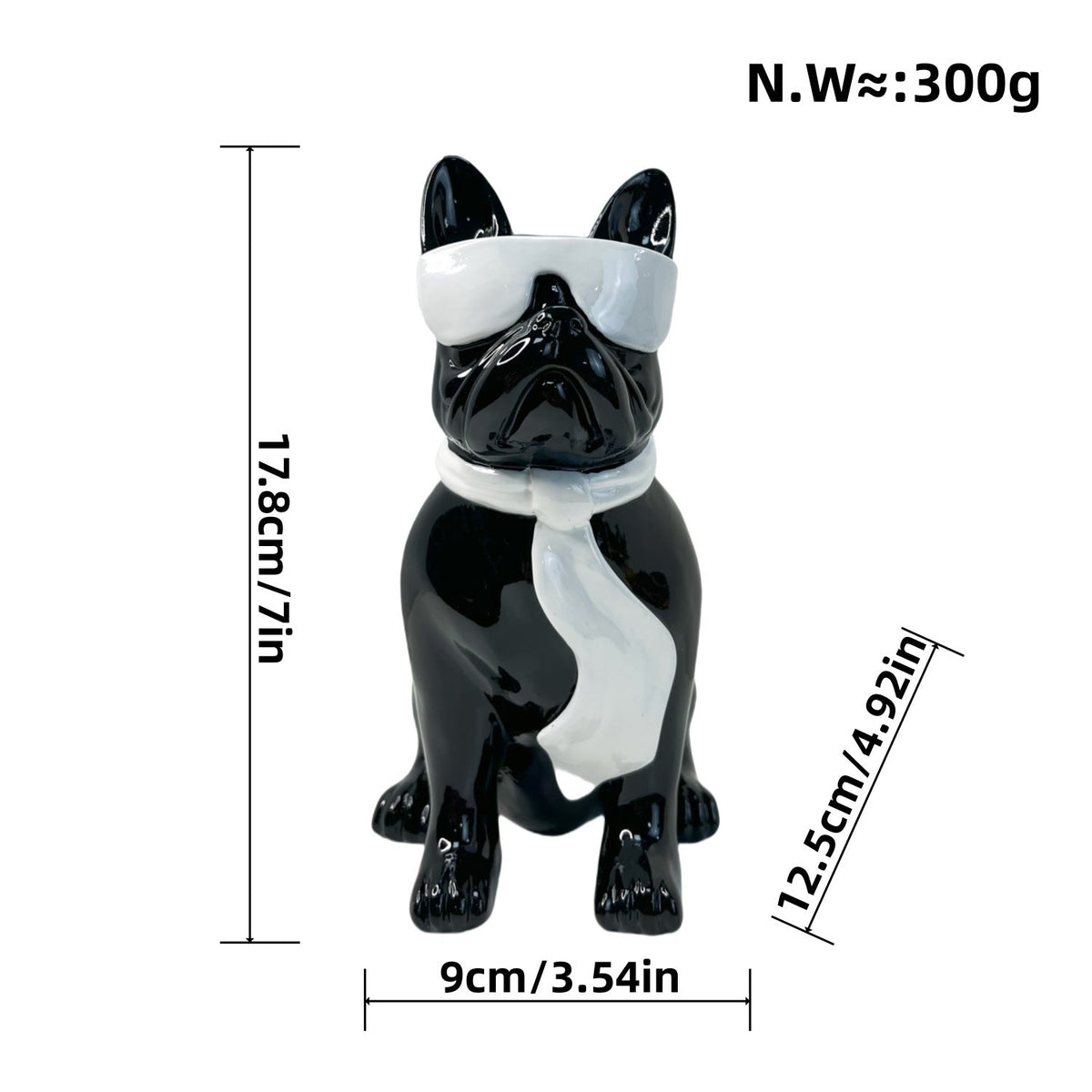 Colorful Bulldog Decoration Figurine made of Resin | Thrascher
