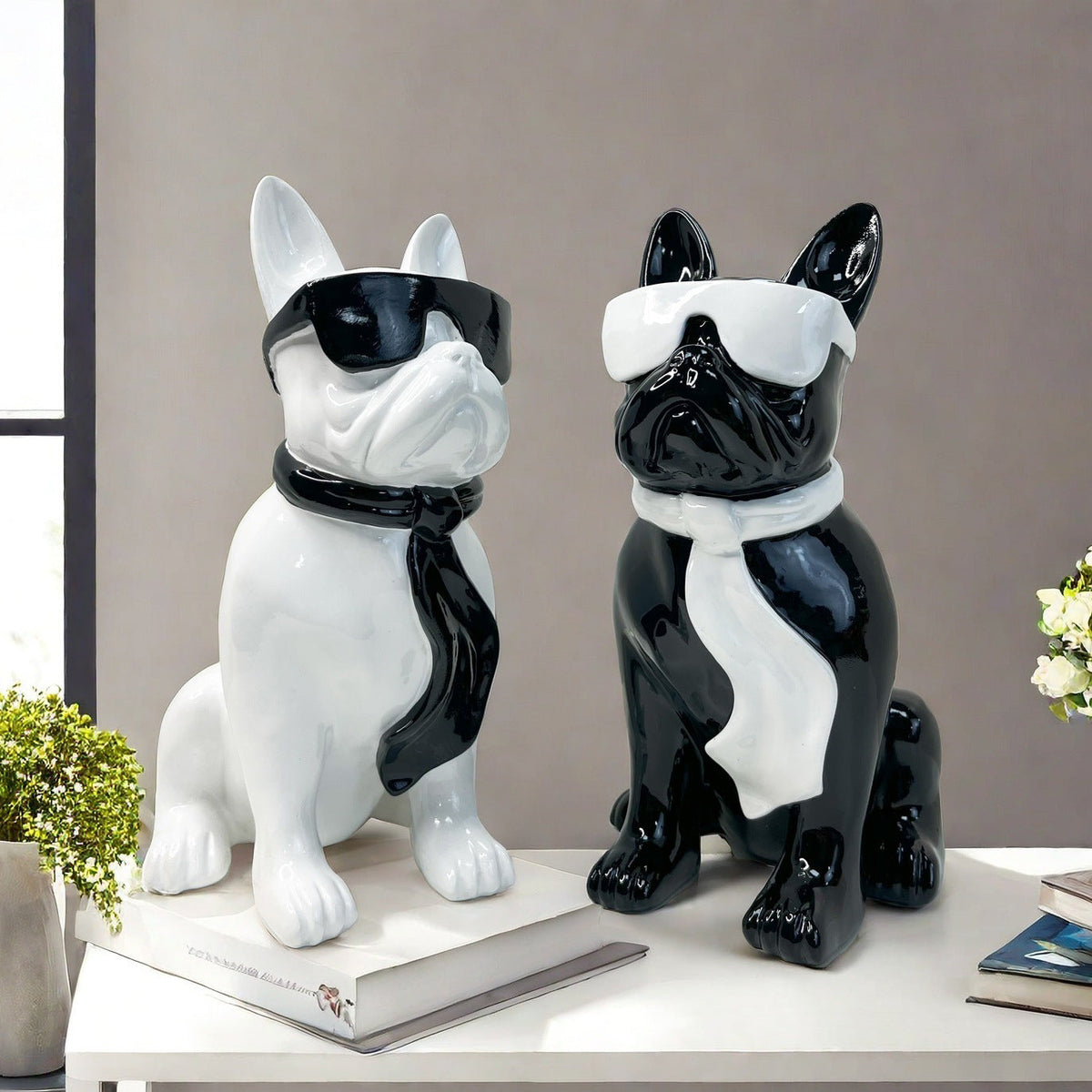 Colorful Bulldog Decoration Figurine made of Resin | Thrascher
