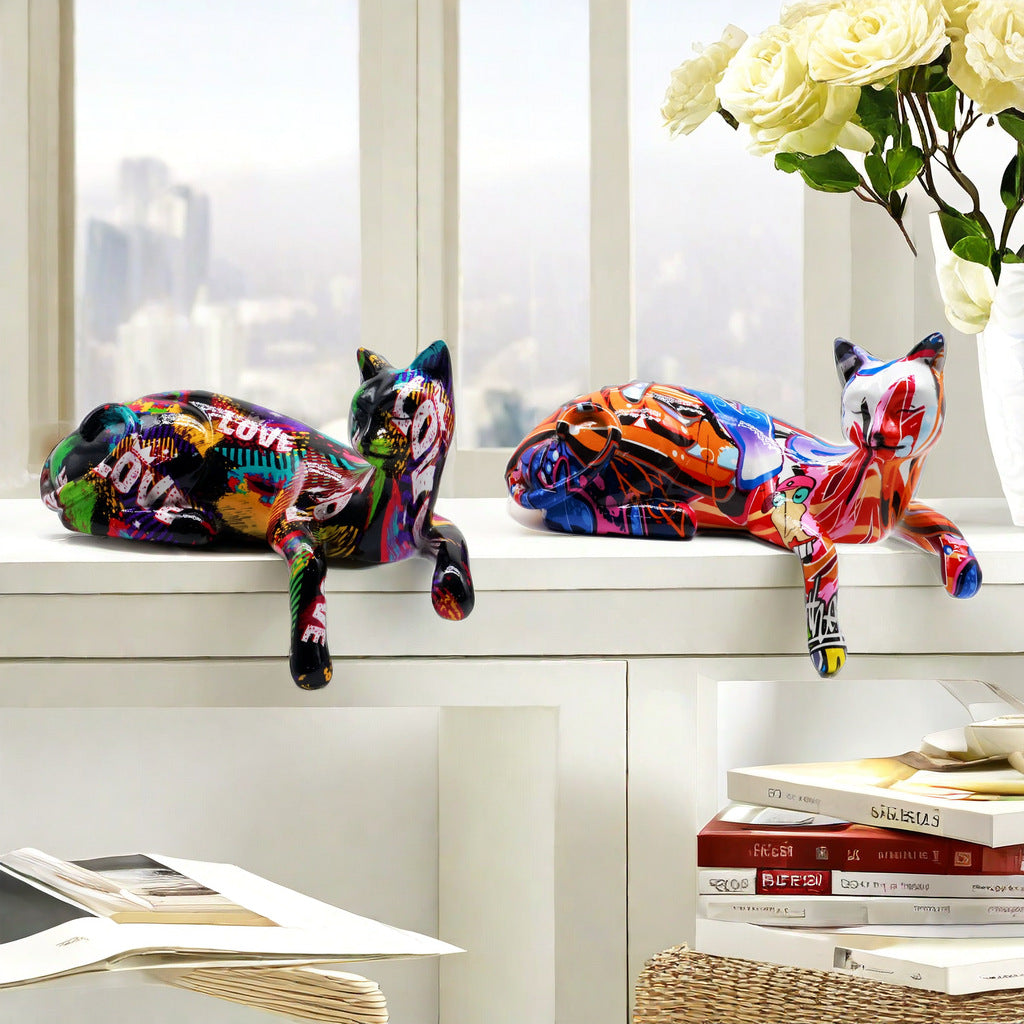 Colorful Cat Sculpture | Thrascher