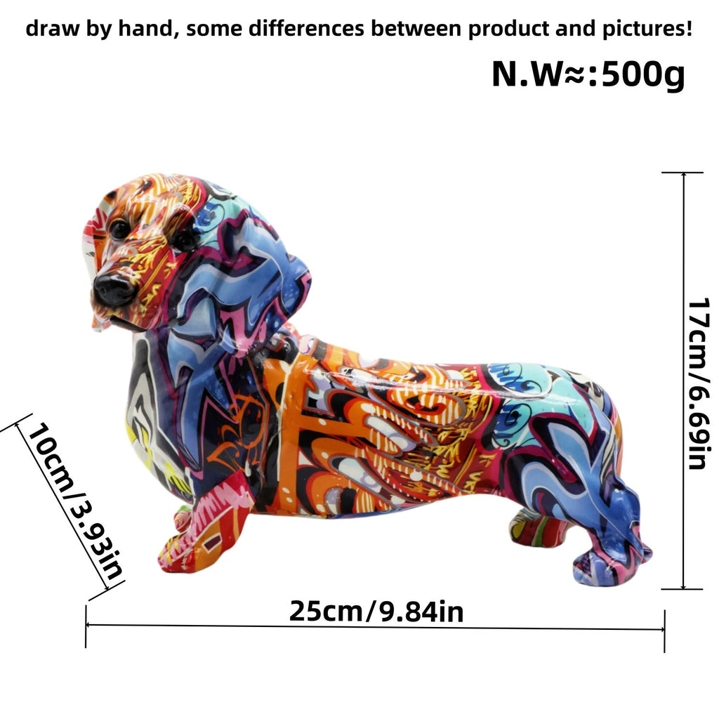 Colorful Decorative Figure of a Dachshund | Thrascher