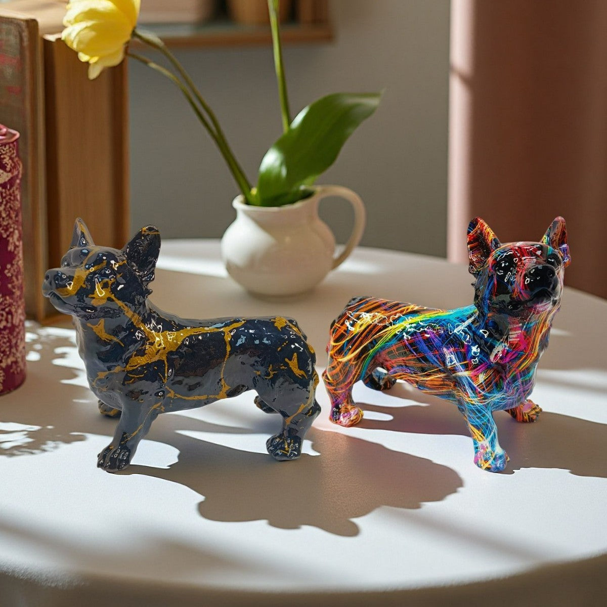 Colorful Decorative Figure of a Welsh Corgi | Thrascher