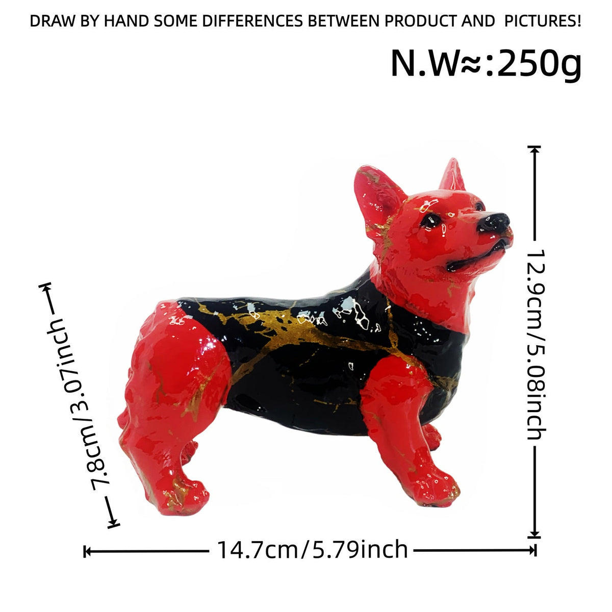 Colorful Decorative Figure of a Welsh Corgi | Thrascher