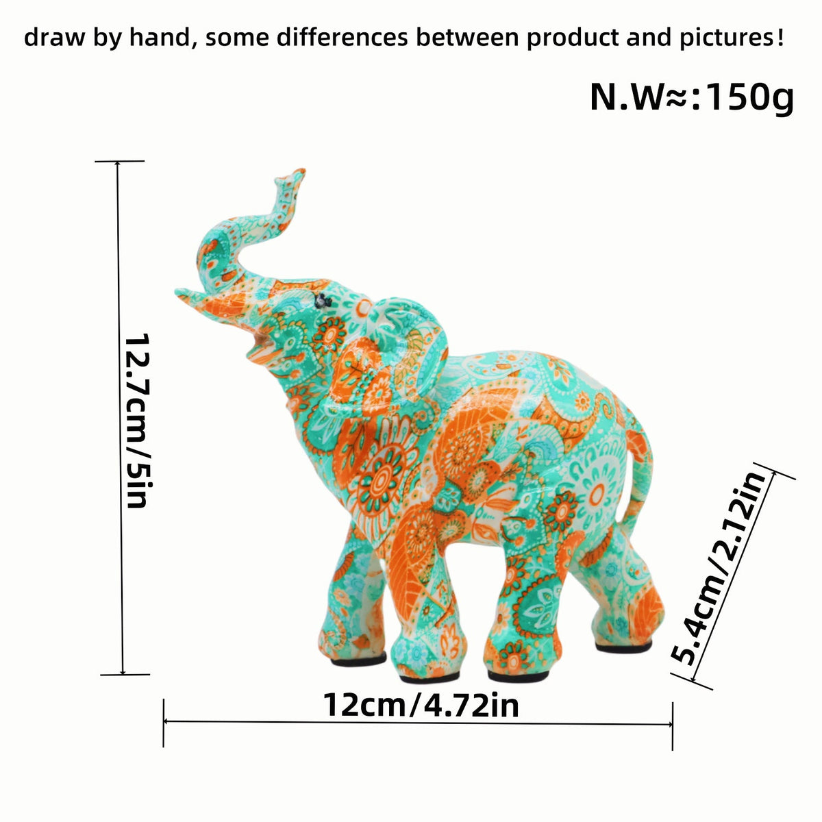 Colorful Elephants Figure | Thrascher