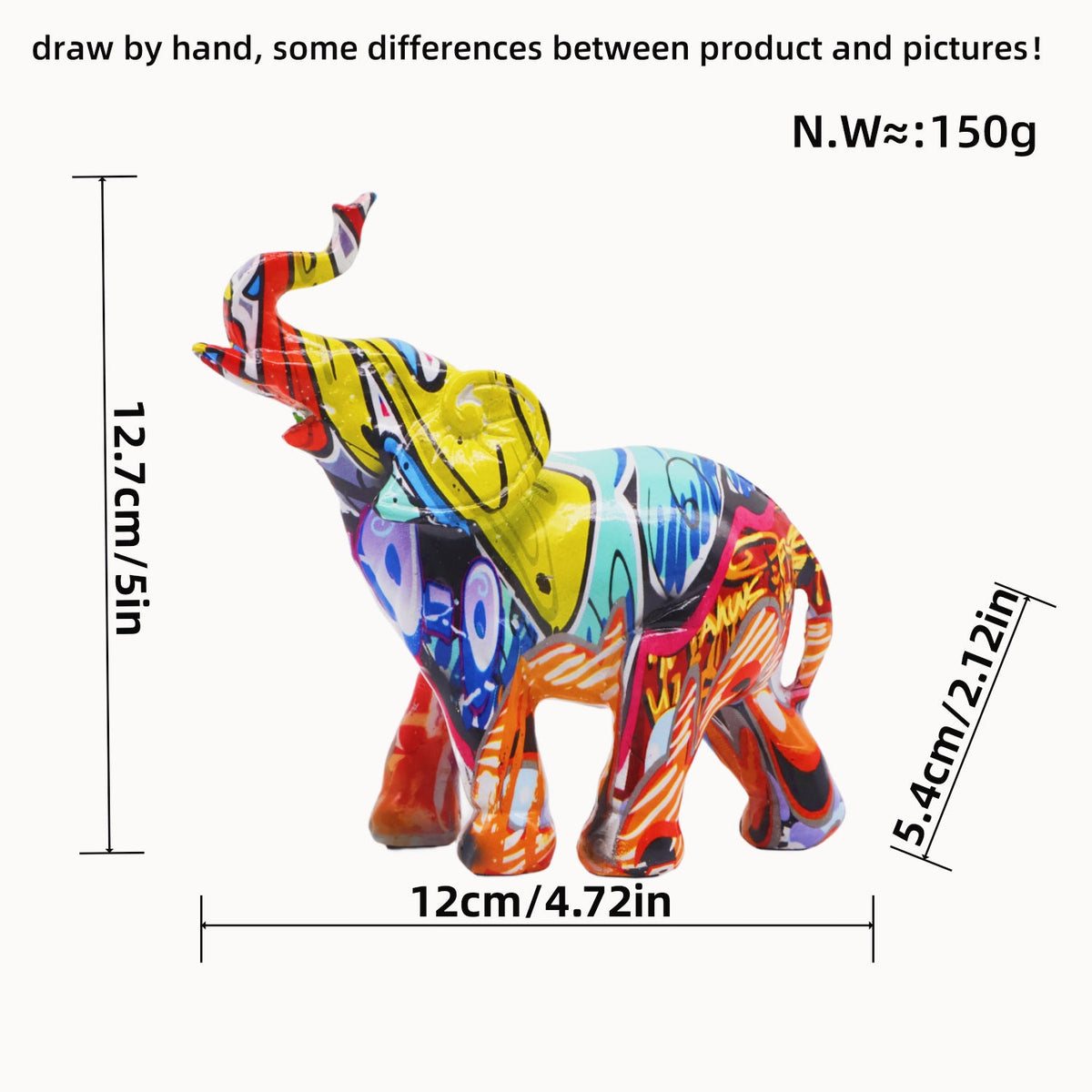 Colorful Elephants Figure | Thrascher