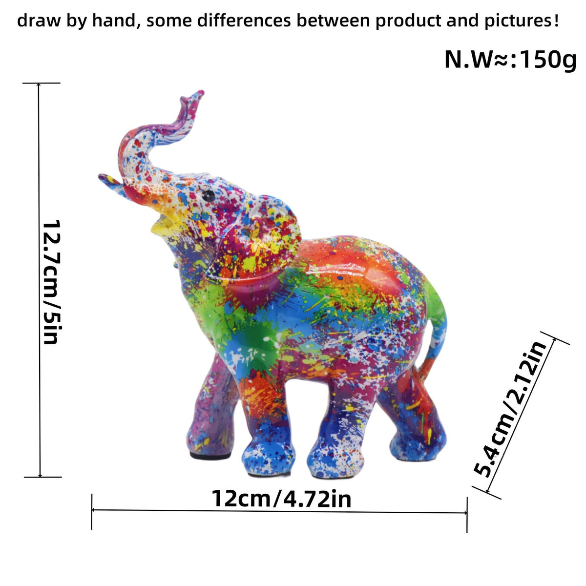 Colorful Elephants Figure | Thrascher