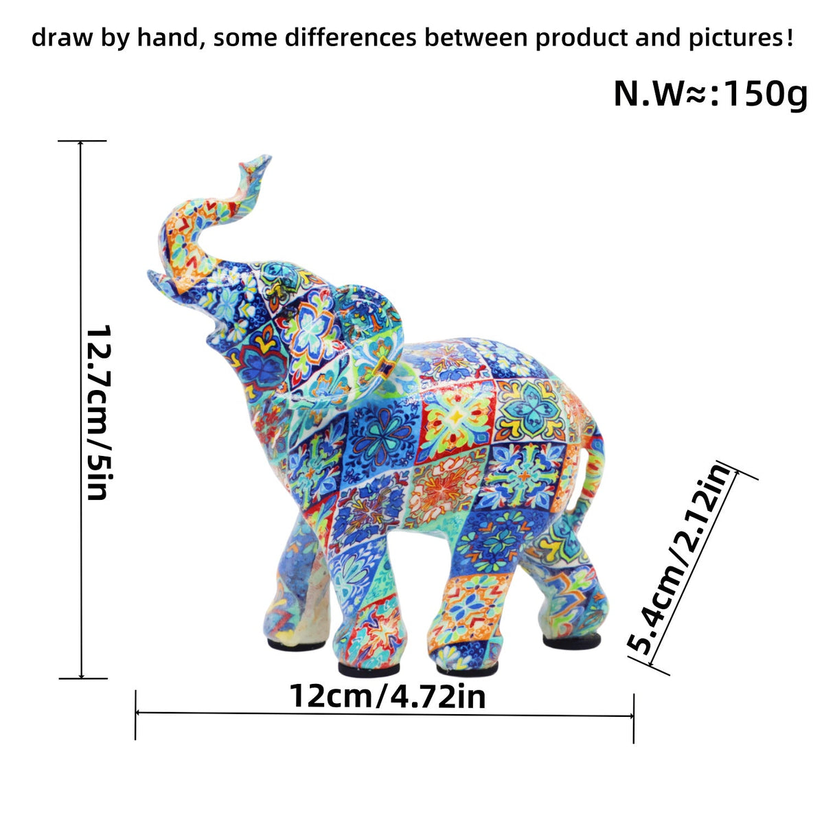 Colorful Elephants Figure | Thrascher