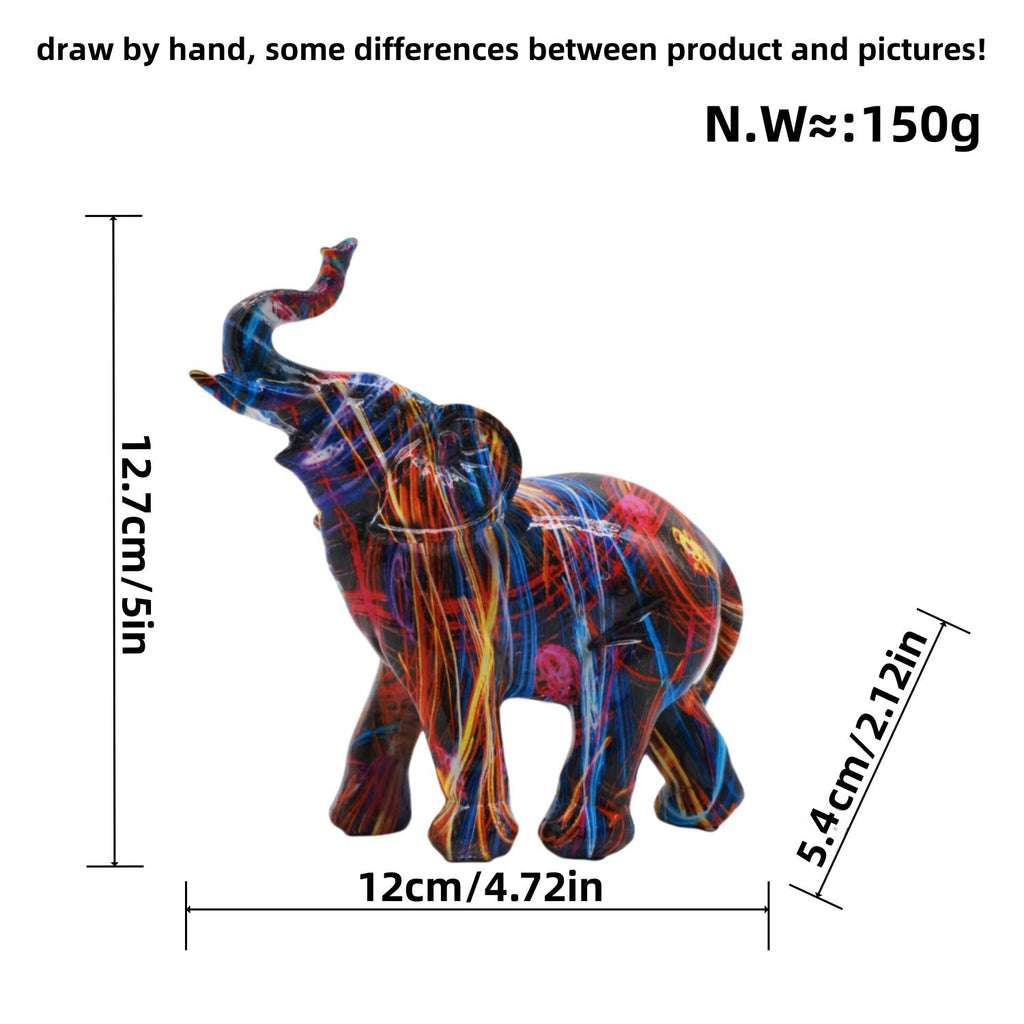 Colorful Elephants Figure | Thrascher