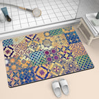 Colorful Geometric Pattern Bath Mat | Thrascher