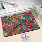 Colorful Geometric Pattern Bath Mat | Thrascher
