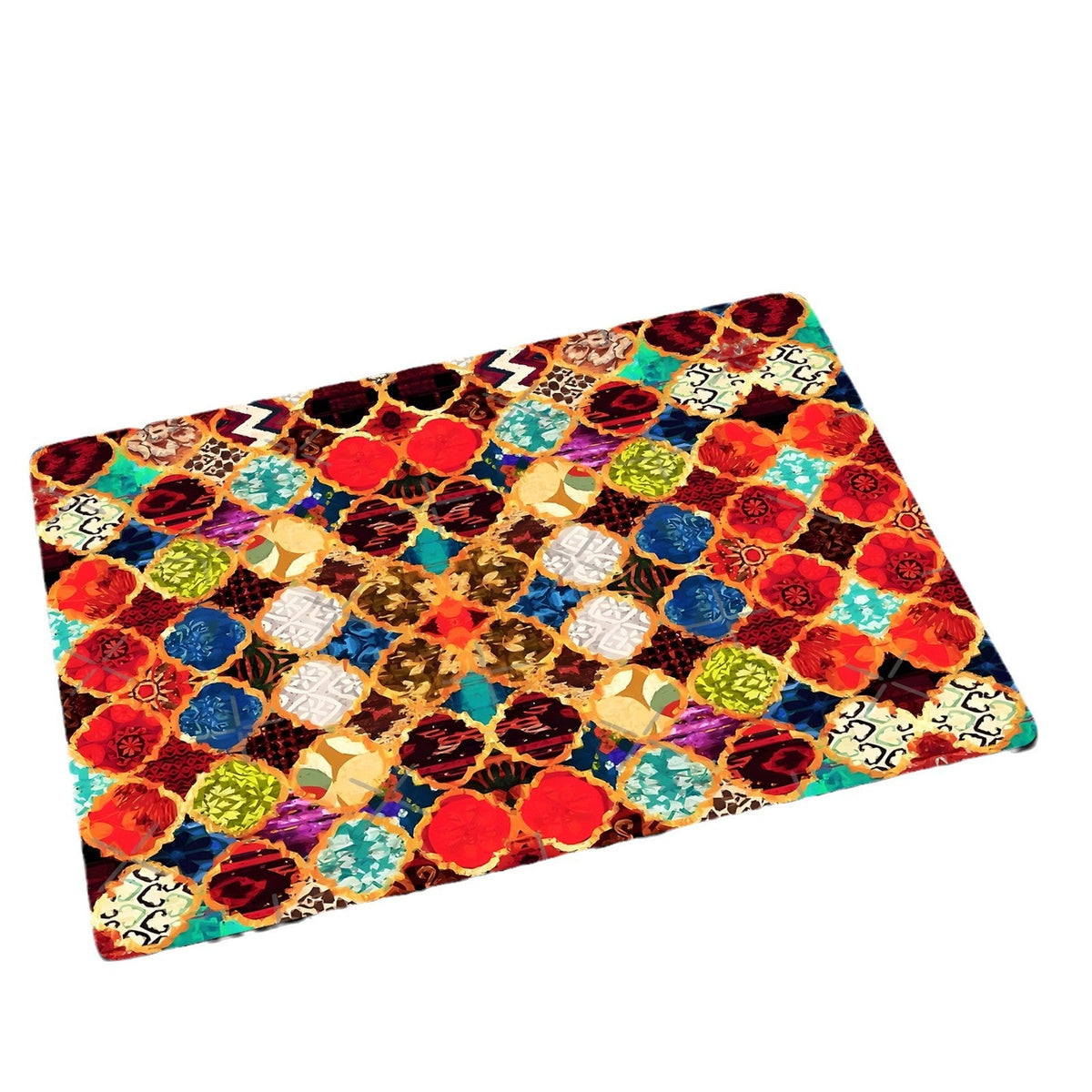 Colorful Geometric Pattern Bath Mat | Thrascher