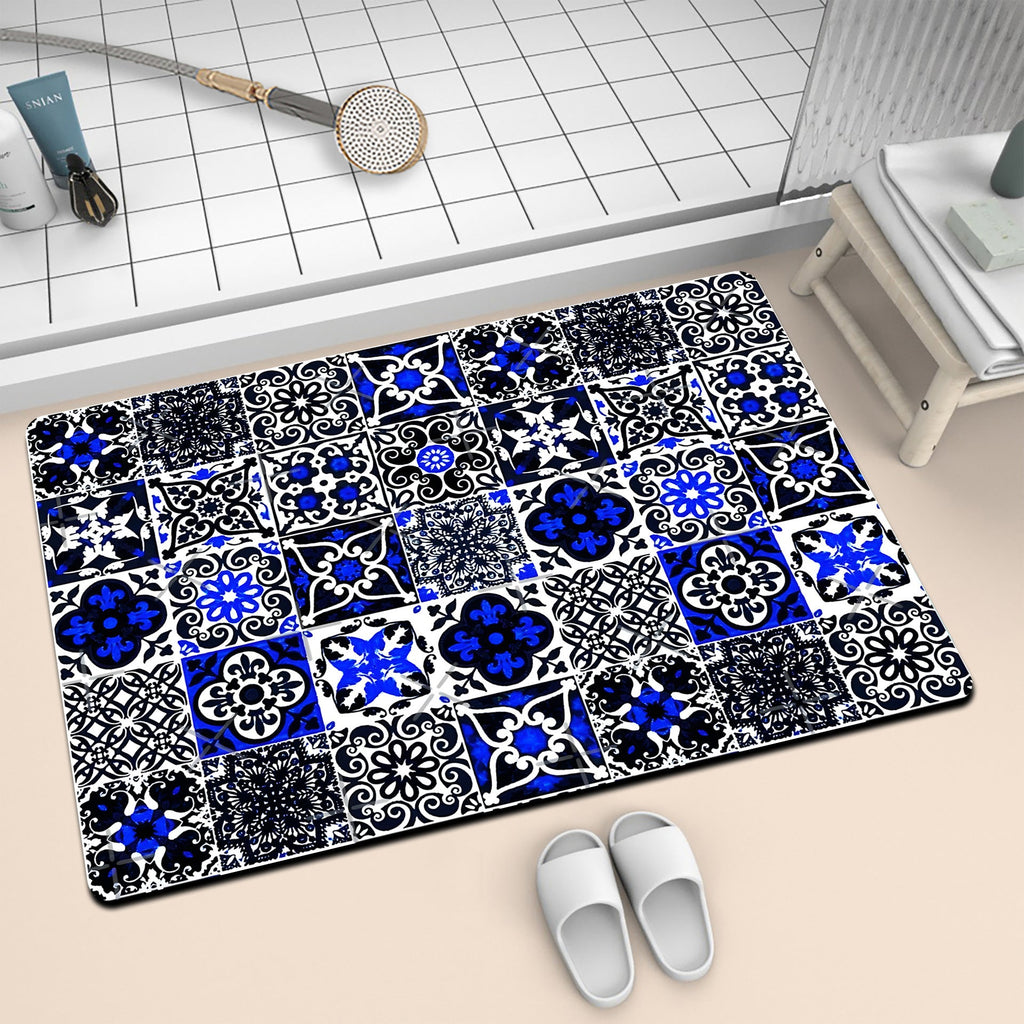 Colorful Geometric Pattern Bath Mat | Thrascher