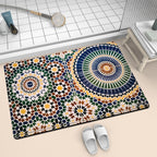 Colorful Geometric Pattern Bath Mat | Thrascher