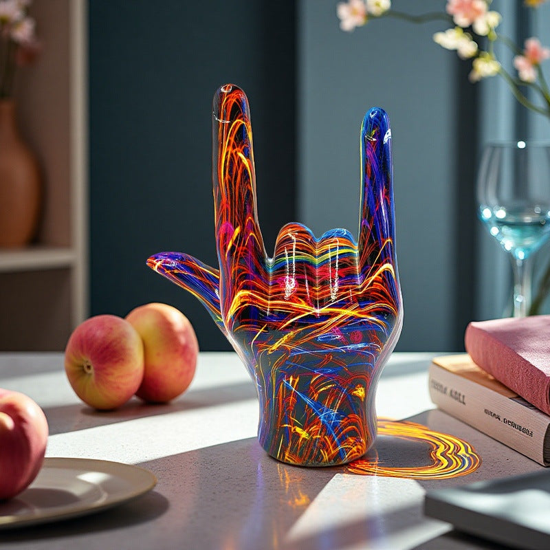 Colorful Hand Sculpture | Thrascher