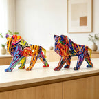 Colorful Lion Figure made of High-Quality Resin | Thrascher