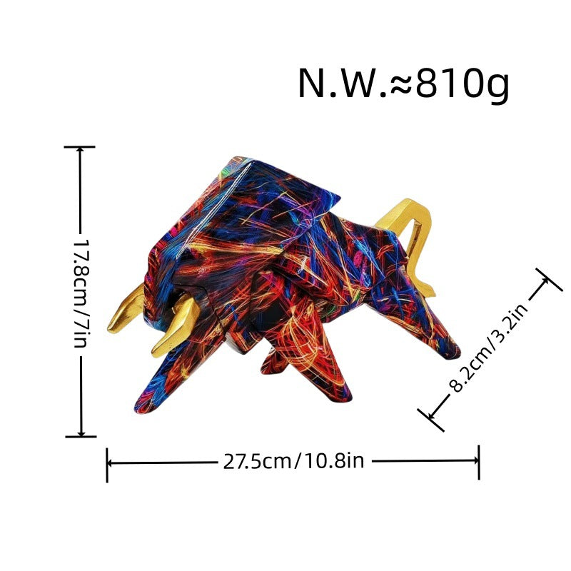 Colorful Lion Figure made of High-Quality Resin | Thrascher