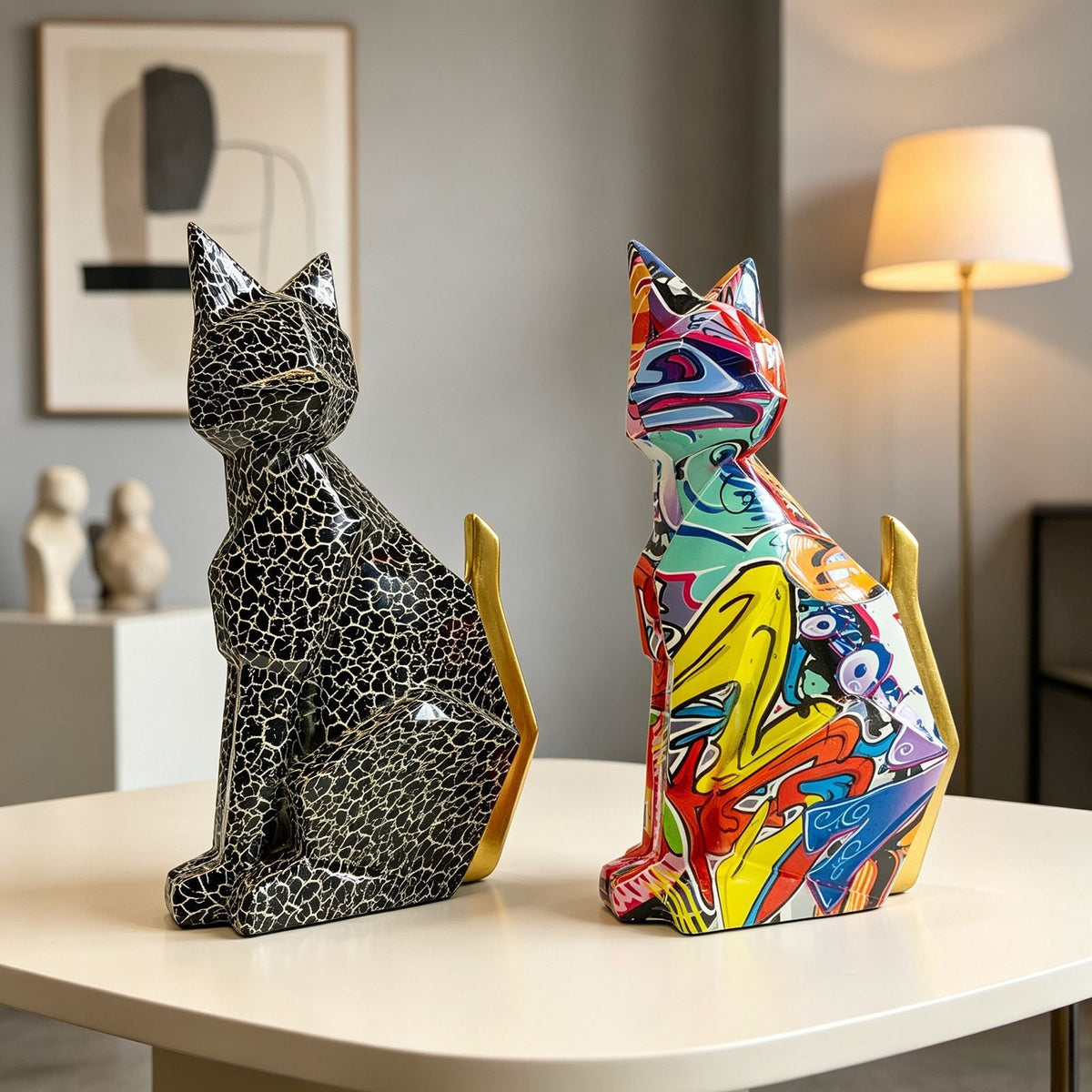 Colorful Lion Figure made of High-Quality Resin | Thrascher