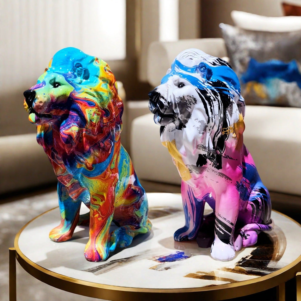 Colorful Lion Sculpture | Thrascher