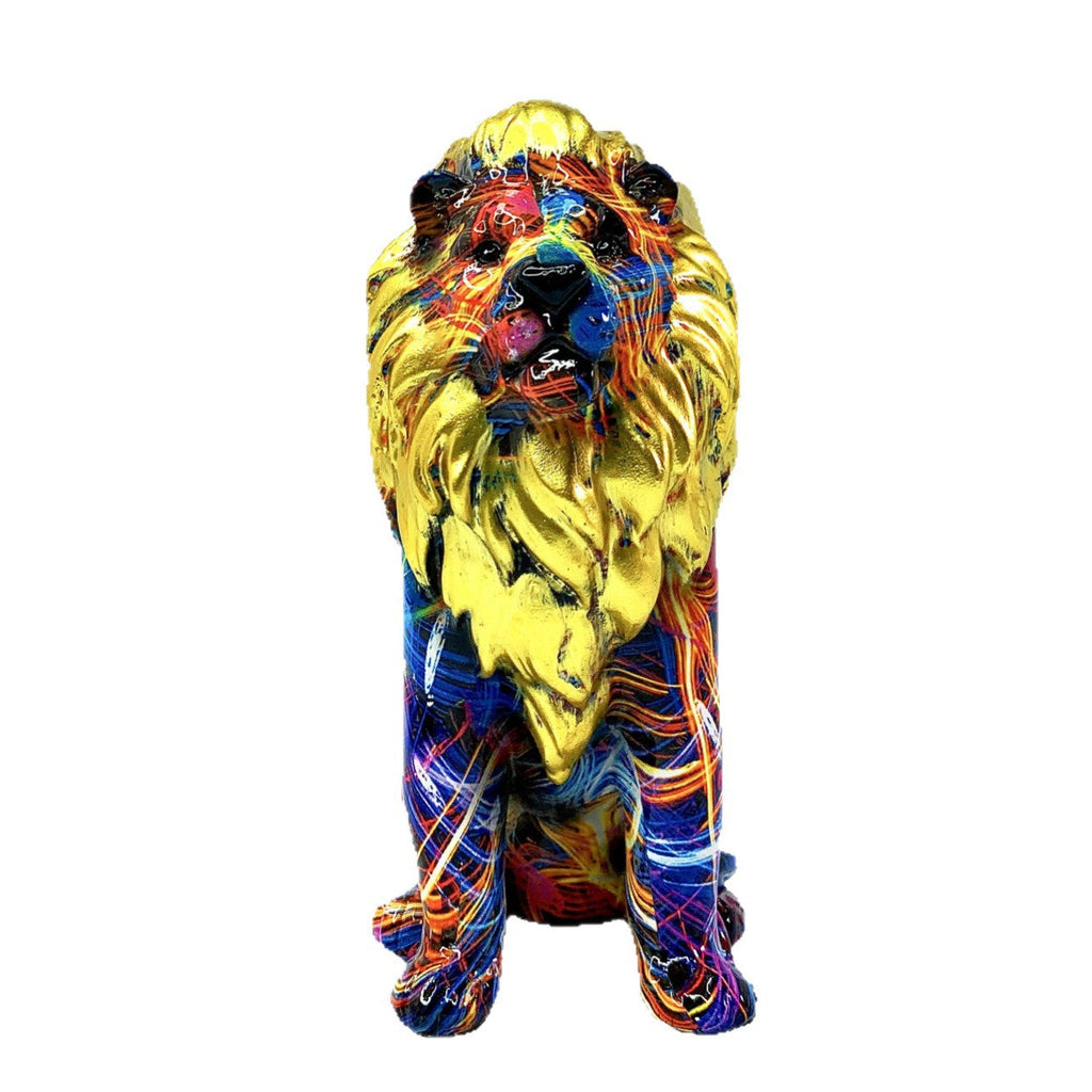 Colorful Lion Sculpture | Thrascher