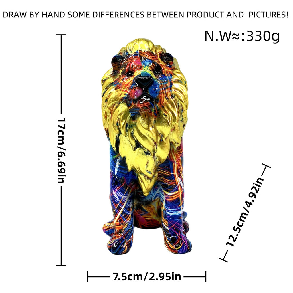 Colorful Lion Sculpture | Thrascher