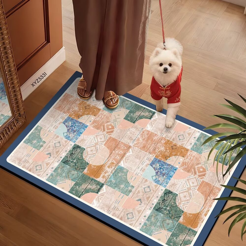 Colorful Patterned Floor Mat | Thrascher