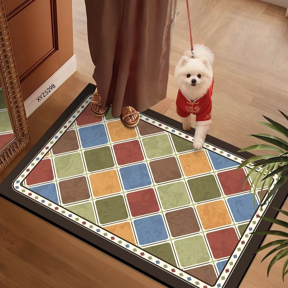 Colorful Patterned Floor Mat | Thrascher