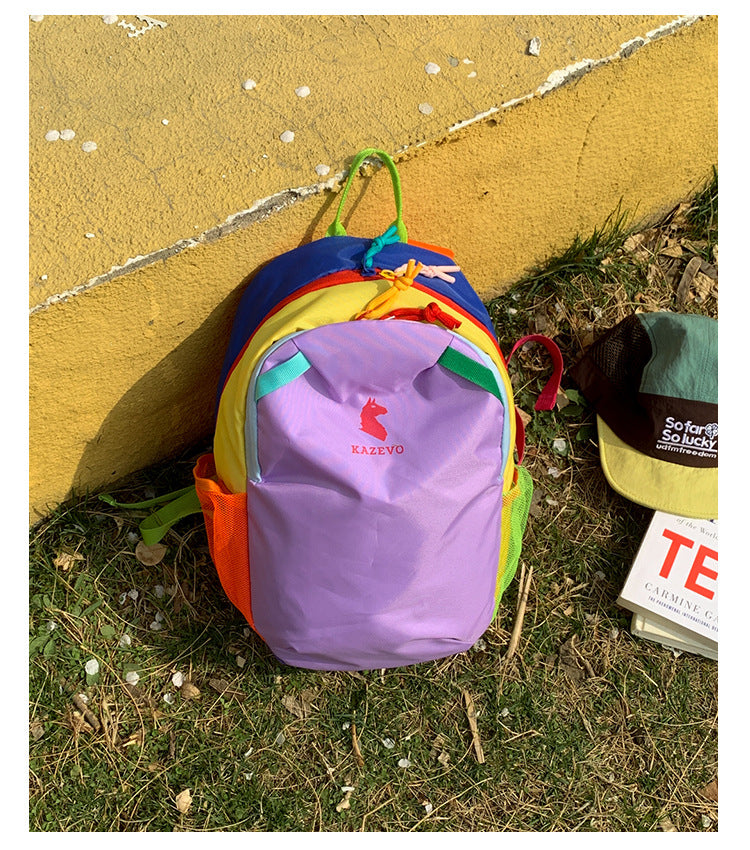 Colorful Water-Resistant School Backpack with Multiple Compartments, view 2