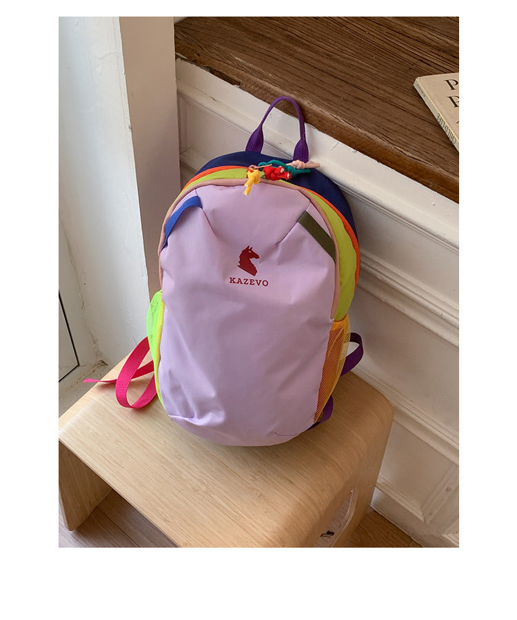 Colorful Water-Resistant School Backpack with Multiple Compartments, view 4