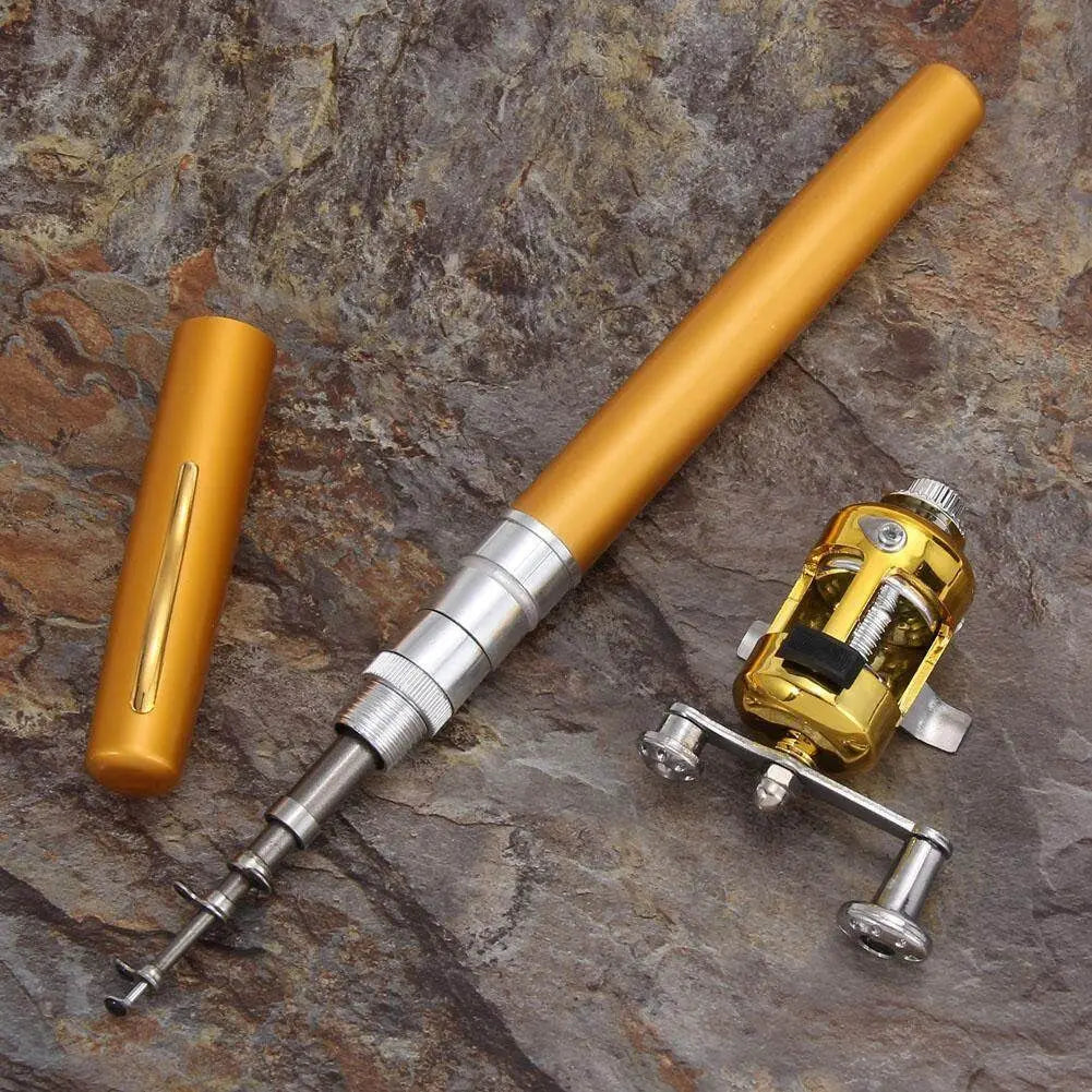 Compact FRP Fishing Rod and Spinning Reel, 21 cm Closed, 97 cm Extended, view 2