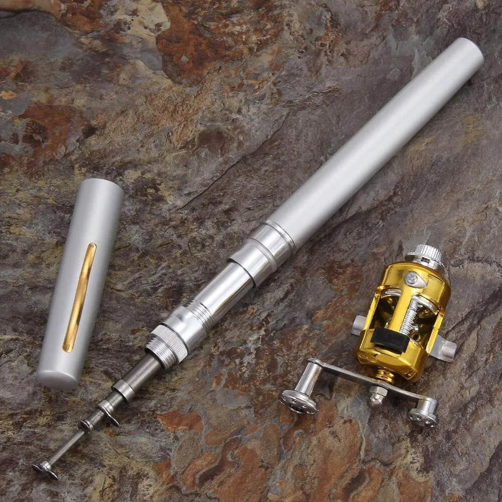 Compact FRP Fishing Rod and Spinning Reel, 21 cm Closed, 97 cm Extended, view 8