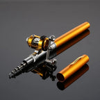 Compact FRP Fishing Rod and Spinning Reel, 21 cm Closed, 97 cm Extended