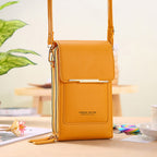 Compact PU Crossbody Bag with Adjustable Strap and Phone Compartment