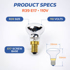 Compact Reflector Lava Lamp Replacement Bulb with Small Screw Base, view 3