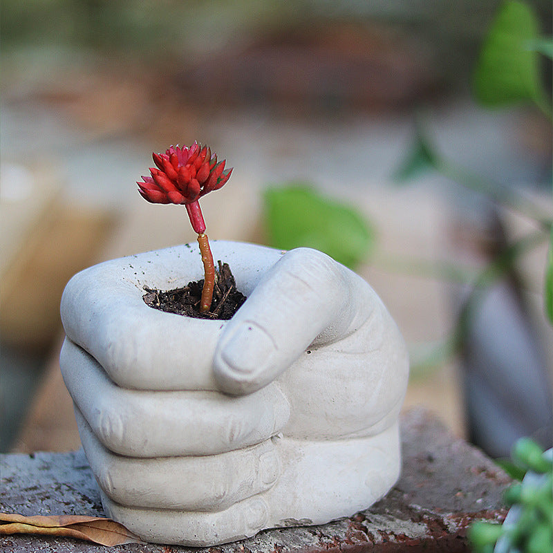Concrete Decorative Hand Sculpture | Thrascher