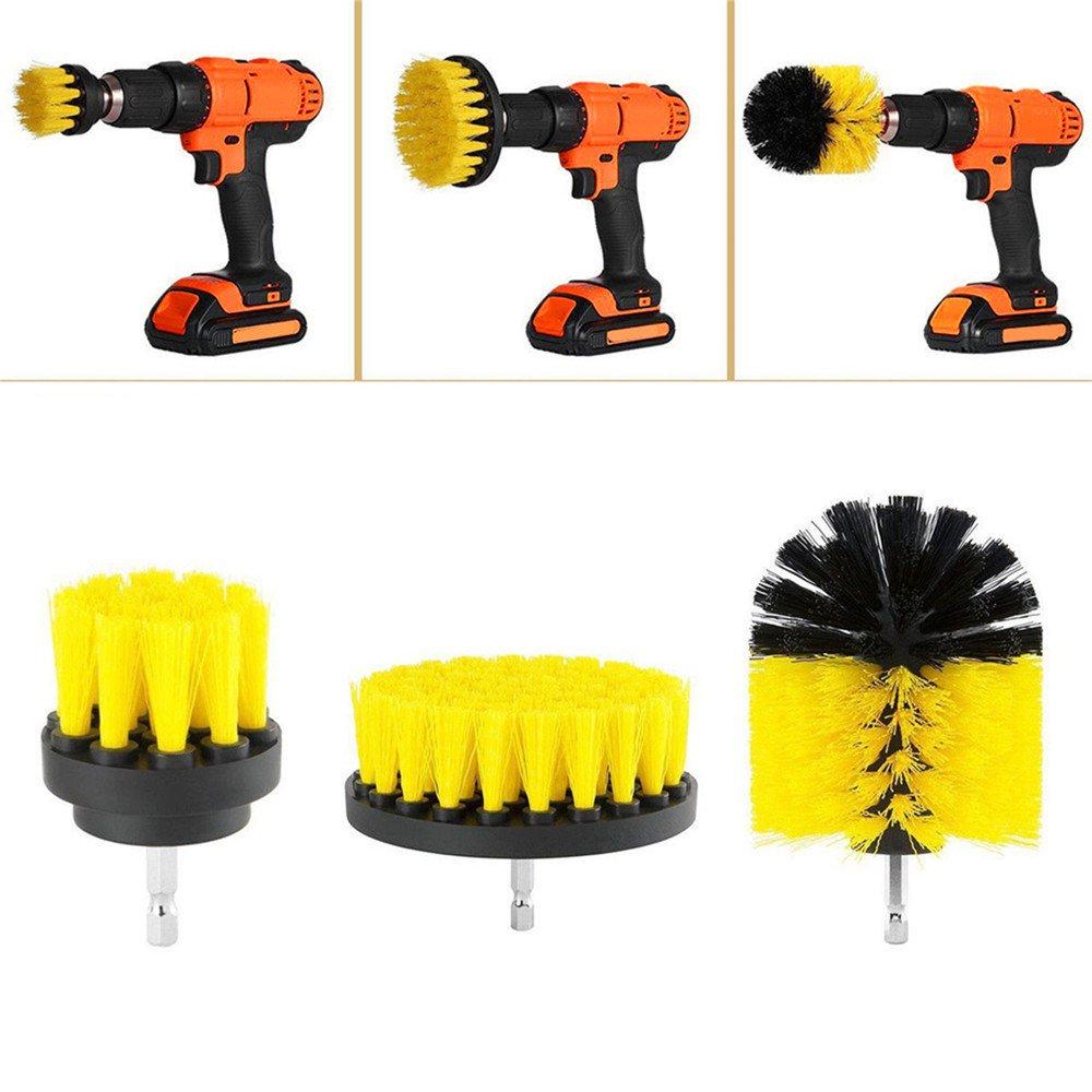 Cordless Drill Brush Set, 3 Nylon Cleaning Brushes, ¼-Inch Quick-Change Shafts, view 4