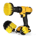 Cordless Drill Brush Set, 3 Nylon Cleaning Brushes, ¼-Inch Quick-Change Shafts