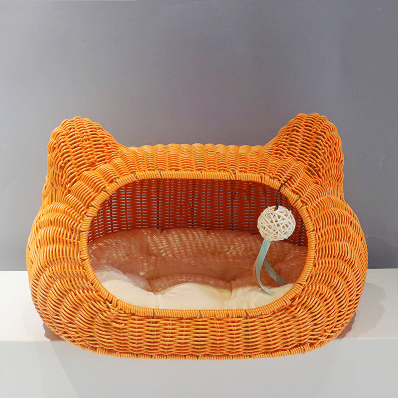 Cozy Cat Basket with Ear Design | Thrascher