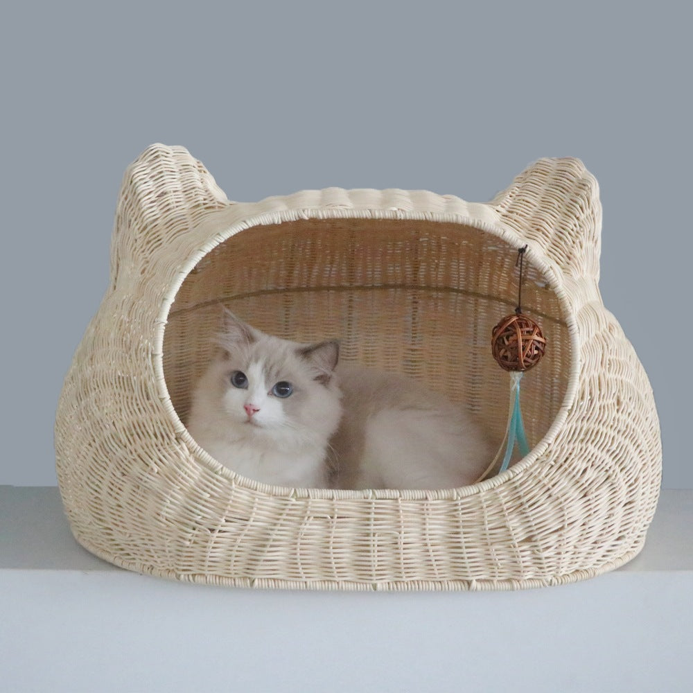 Cozy Cat Basket with Ear Design | Thrascher
