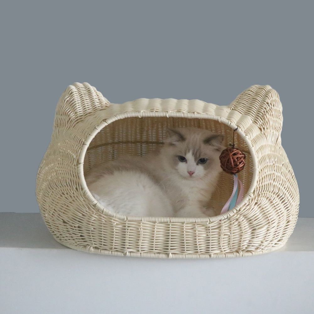 Cozy Cat Basket with Ear Design | Thrascher