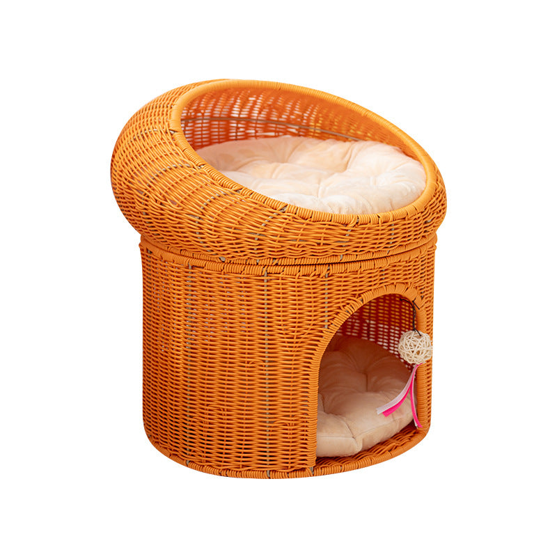 Cozy Cat Basket with Play Ball | Thrascher
