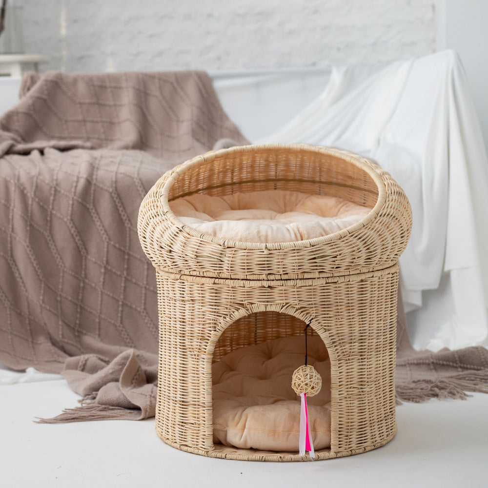 Cozy Cat Basket with Play Ball | Thrascher