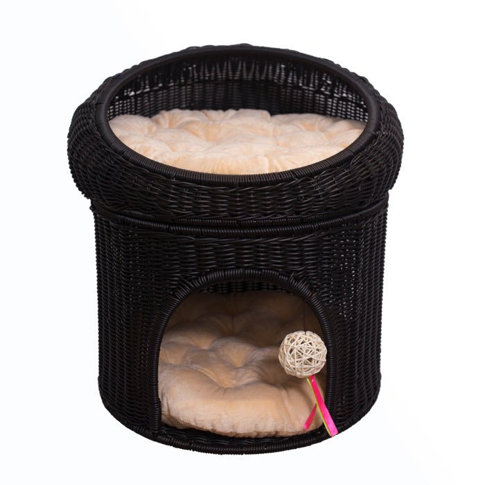 Cozy Cat Basket with Play Ball | Thrascher