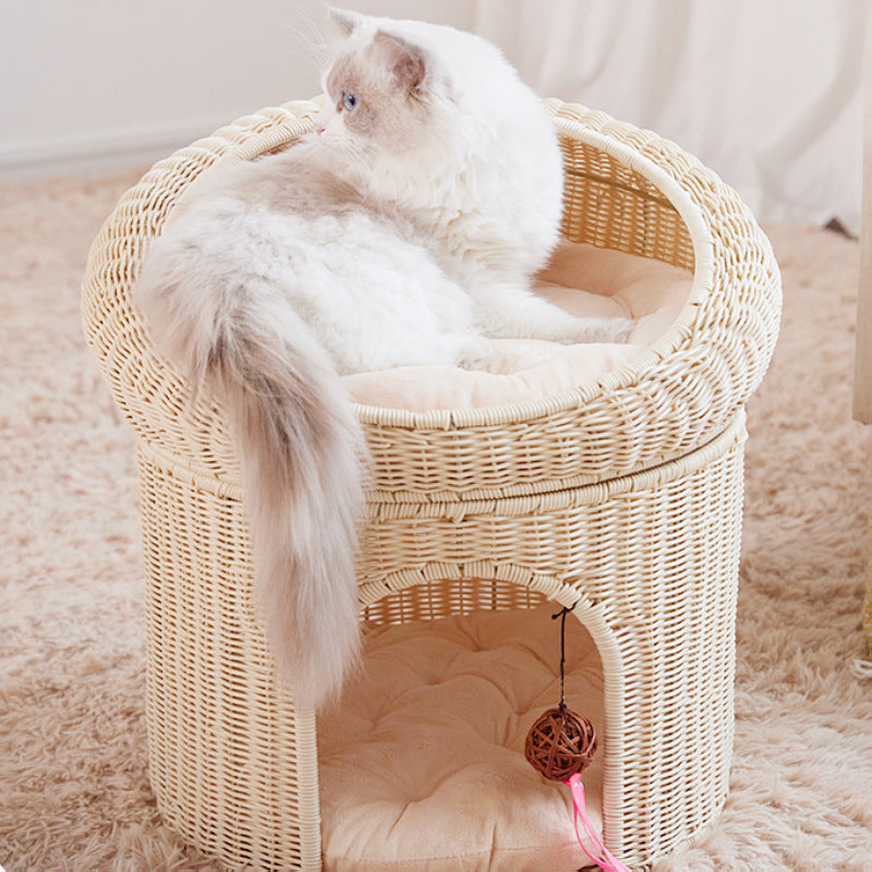 Cozy Cat Basket with Play Ball | Thrascher